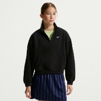 Hanorac pentru copii Nike Sportswear Studio Fleece Black/White, s.XS
