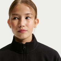 Hanorac pentru copii Nike Sportswear Studio Fleece Black/White, s.S imaginea #7 — magazin online Desire.md