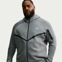 Hanorac pentru bărbați Nike Tech Fleece Smoke Grey/Football Blue, s.S imaginea #2 — magazin online Desire.md