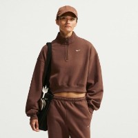 Hanorac damă Nike Studio Fleece Medium Weight Cacao Wow/Sail, s.XL
