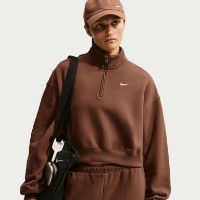 Hanorac damă Nike Studio Fleece Medium Weight Cacao Wow/Sail, s.XL imaginea #2 — magazin online Desire.md