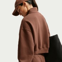 Hanorac damă Nike Studio Fleece Medium Weight Cacao Wow/Sail, s.XL imaginea #7 — magazin online Desire.md