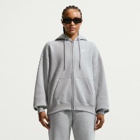 Hanorac damă Nike Studio Fleece Medium Weight Dark Grey Heather/Sail, s.M