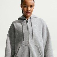 Hanorac damă Nike Studio Fleece Medium Weight Dark Grey Heather/Sail, s.M imaginea #5 — magazin online Desire.md