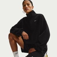 Hanorac damă Nike Studio Fleece Medium Weight Total Black/Sail, s.M imaginea #2 — magazin online Desire.md