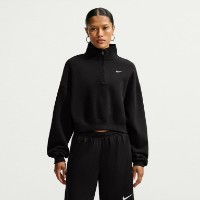 Hanorac damă Nike Studio Fleece Medium Weight Total Black/Sail, s.L