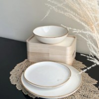 Набор блюдец Casa Masa Duna White Farfurie 20cm 6pcs (CM723) фото №2 — интернет-магазин Desire.md