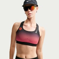 Bustieră Nike Swift Black/Bright Crimson/Metallic Silver, s.XS imaginea #2 — magazin online Desire.md