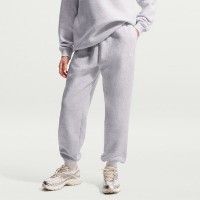 Pantaloni spotivi pentru copii Nike G Sportswear Studio Fleece Birch Heather/White, s.S