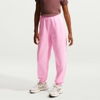 Pantaloni spotivi pentru copii Nike G Sportswear Studio Fleece Pink Rise/White, s.M