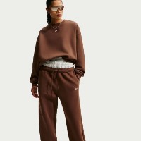 Pantaloni spotivi de dame Nike Studio Fleece Medium Weight Cacao Wow/Sail, s.S imaginea #3 — magazin online Desire.md