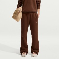 Pantaloni spotivi de dame Nike Studio Fleece Medium Cacao Wow/Sail, s.XL