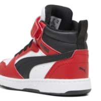 Bocanci pentru copii Puma Rebound V6 Mid Ac+ Inf Puma White/Black/For All Time Red, s.21 imaginea #6 — magazin online Desire.md