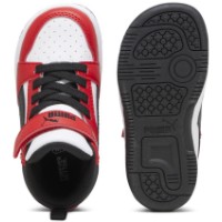 Bocanci pentru copii Puma Rebound V6 Mid Ac+ Inf Puma White/Black/For All Time Red, s.23 imaginea #4 — magazin online Desire.md