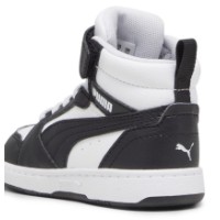 Bocanci pentru copii Puma Rebound V6 Mid Ac+ Inf Puma White/Black/Shadow Gray, s.23 imaginea #6 — magazin online Desire.md