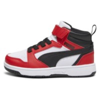 Bocanci pentru copii Puma Rebound V6 Mid Ac+ Ps Puma White/Black/For All Time Red, s.35 imaginea #2 — magazin online Desire.md