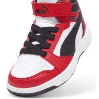 Bocanci pentru copii Puma Rebound V6 Mid Ac+ Ps Puma White/Black/For All Time Red, s.35 imaginea #5 — magazin online Desire.md