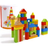 Set de construcție Tooky Toy TK Wooden Building Blocks 100 PCS (TH467) imaginea #3 — magazin online Desire.md