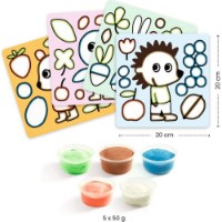 Set pentru creatie Djeco Air-Dry Clay Coloring – Naughty Garden Friends imaginea #2 — magazin online Desire.md