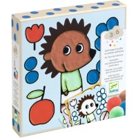 Set pentru creatie Djeco Air-Dry Clay Coloring – Naughty Garden Friends