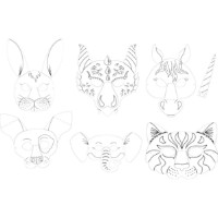 Набор для творчества Folia Kinder Masken 6pcs (23209) фото №3 — интернет-магазин Desire.md