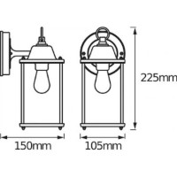 Уличный светильник Osram Endura Classic 60 E27 220-240V IP43 Black Rectangular фото №4 — интернет-магазин Desire.md