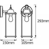 Aplică exterior Osram Endura Classic 60W E27 220-240V IP43 Black Square imaginea #4 — magazin online Desire.md