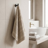 Prosop Bumbacel Velur Stripes Latte 50×85cm (5043_50x85_24-041) imaginea #2 — magazin online Desire.md