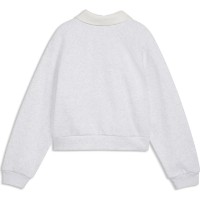 Детская толстовка Puma Class Relaxed Criopped Fleece White Glow Heather, s.140 фото №2 — интернет-магазин Desire.md