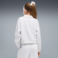 Детская толстовка Puma Class Relaxed Criopped Fleece White Glow Heather, s.152 фото №4 — интернет-магазин Desire.md
