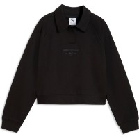 Hanorac pentru copii Puma Class Relaxed Cropped Fleece Puma Black, s.140