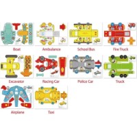 Set pentru creatie Tooky Toy 3D Origami Transport 10pcs (LT030) imaginea #3 — magazin online Desire.md