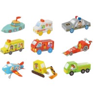 Set pentru creatie Tooky Toy 3D Origami Transport 10pcs (LT030)