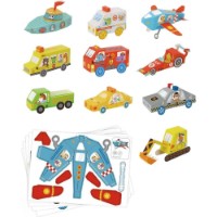 Set pentru creatie Tooky Toy 3D Origami Transport 10pcs (LT030) imaginea #2 — magazin online Desire.md