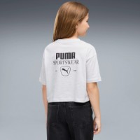 Детская футболка Puma Class Relaxed Lenght Graphic G White Glow heather, s.140 фото №4 — интернет-магазин Desire.md