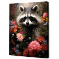Tablou pe numere Art Gallery Econom Raton printre flori 40x50cm (GX46456)