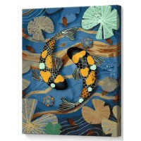 Tablou pe numere Art Gallery Econom Crapi koi aurii 40x50cm (GX30148)