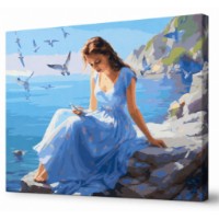 Tablou pe numere Art Gallery Econom Fată elegantă la mare 40x50cm (GX46440)