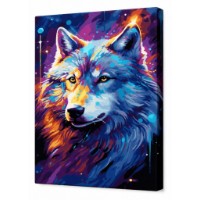 Tablou pe numere Art Gallery Econom Lup cosmic 40x50cm (GX46515)