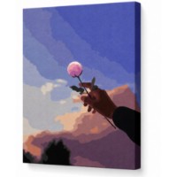 Tablou pe numere Art Gallery Econom Luna floare 30x40cm (EX8099)