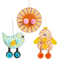 Set de desen Djeco Dots And Pompoms – In The Sky (DJ00964)