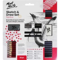 Set de desen pentru copii Mont Marte Sketch & Draw Set 18pcs (MPN0039)