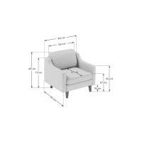Fotoliu Atelier Del Sofa Robin 1 Tile Red Walnut imaginea #3 — magazin online Desire.md