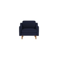 Fotoliu Atelier Del Sofa Robin 1 Night Blue Walnut imaginea #2 — magazin online Desire.md