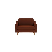 Fotoliu Atelier Del Sofa Robin Loveseat Tile Red Walnut imaginea #2 — magazin online Desire.md