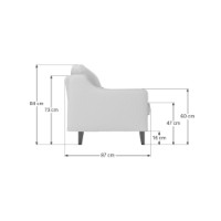Fotoliu Atelier Del Sofa Robin Loveseat Sea Green Walnut imaginea #5 — magazin online Desire.md