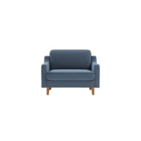 Fotoliu Atelier Del Sofa Robin Loveseat Ocean Blue Walnut imaginea #2 — magazin online Desire.md