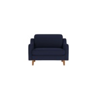 Fotoliu Atelier Del Sofa Robin Loveseat Night Blue Walnut imaginea #2 — magazin online Desire.md