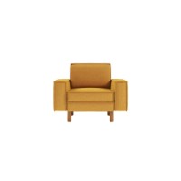 Fotoliu Atelier Del Sofa Sparrow 1 Mustard Walnut imaginea #2 — magazin online Desire.md