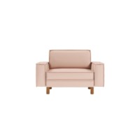 Fotoliu Atelier Del Sofa Sparrow Loveseat Salmon Walnut imaginea #2 — magazin online Desire.md